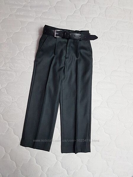 Штаны брюки школьные классика для мальчика 116-122 см, серый графит