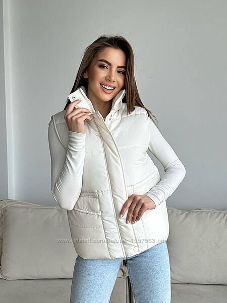 Жилетка з коміром на кнопках 42, 44,46