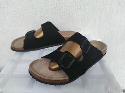 Шлепки кожанние, ортопедические по типу Birkenstock Sfera Men  р.42-43