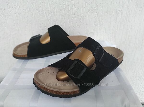 Шлепки кожанние, ортопедические по типу Birkenstock Sfera Men р.42-43