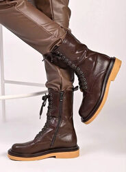  Ботинки женские коричневые д722