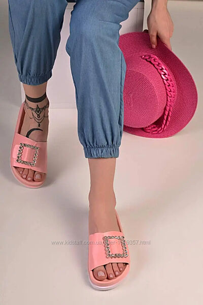  Шлепанцы женские розовые б1348