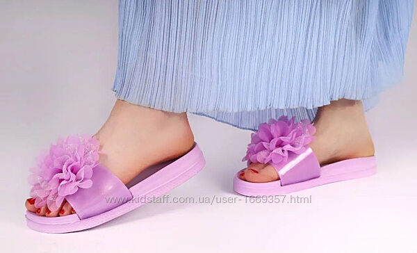  Шлепанцы женские сиреневые силиконовые б1351