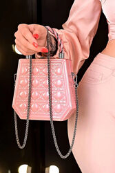  Женская сумка клатч розовая код 7-28433