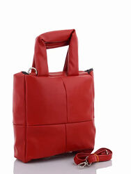  Женская сумка шоппер красная код 5-35