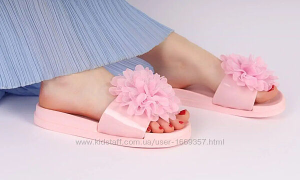  Шлепанцы женские розовые силиконовые Б1391