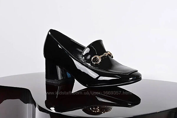 Туфли женские черные на каблуке т1533