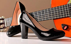 Туфли женские черные на каблуке т1541