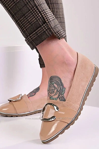 Балетки женские бежевые т1549