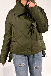  Куртка женская демисезонная зеленая код п476