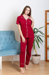  Пижама женская бордовая кофта и штаны код п498
