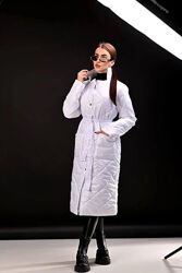 Пальто женское белое демисезонное код п511