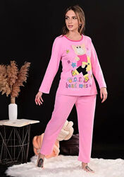  Пижама женская розовая кофта и штаны код п551