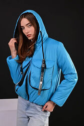  Куртка женская демисезонная голубая код п580