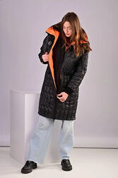  Пальто куртка женское зимнее черное код п584