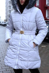  Куртка женская зимняя серая п597