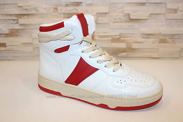 Кроссовки женские белые высокие т1611