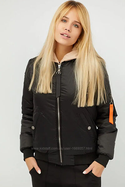 Куртка женская черная демисезонная код п657