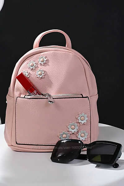  Небольшой рюкзак женский розовый код 7-28