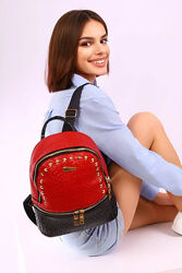  Рюкзак женский красный код 7-8267