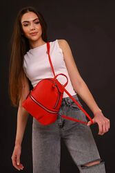  Небольшой женский красный рюкзак код 7-23