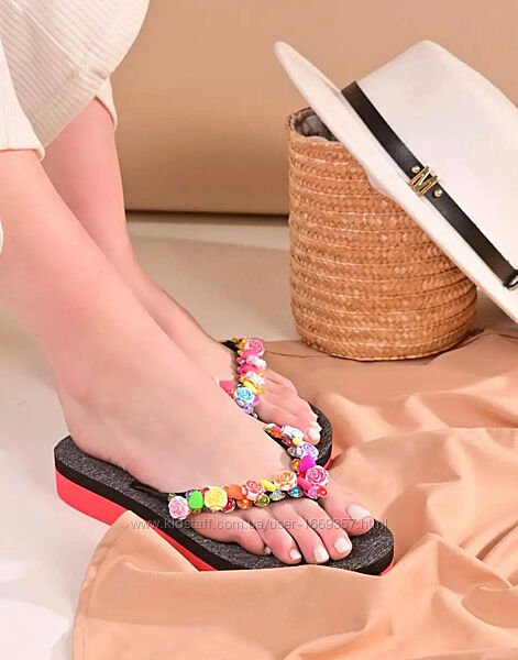  Вьетнамки женские черные б1447