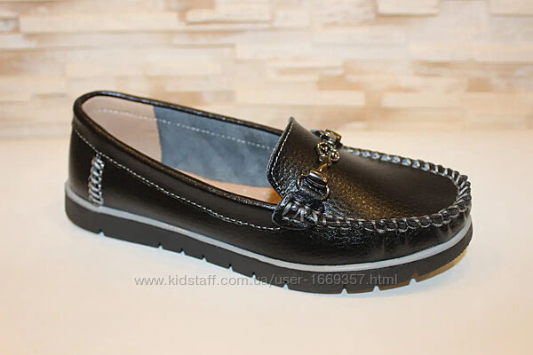 Туфли женские черные натуральная кожа т1664