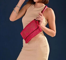  Сумка клатч женская малиновая код 7-899