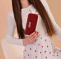 Кошелек женский бордовый код 465