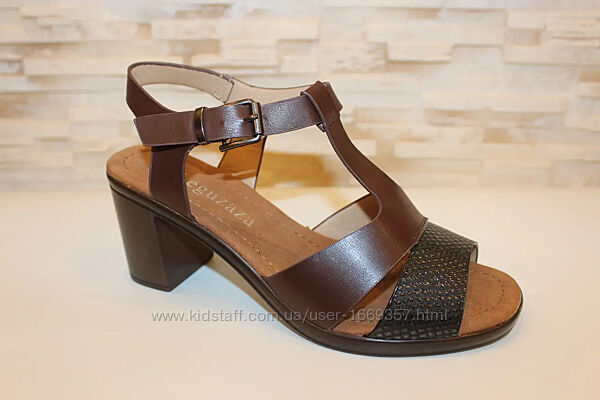  Босоножки женские коричневые на каблуке б1461 уценка читайте описание