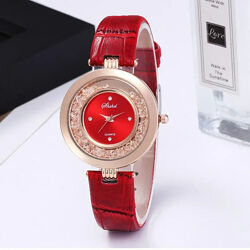  Женские наручные часы с красным ремешком код 705