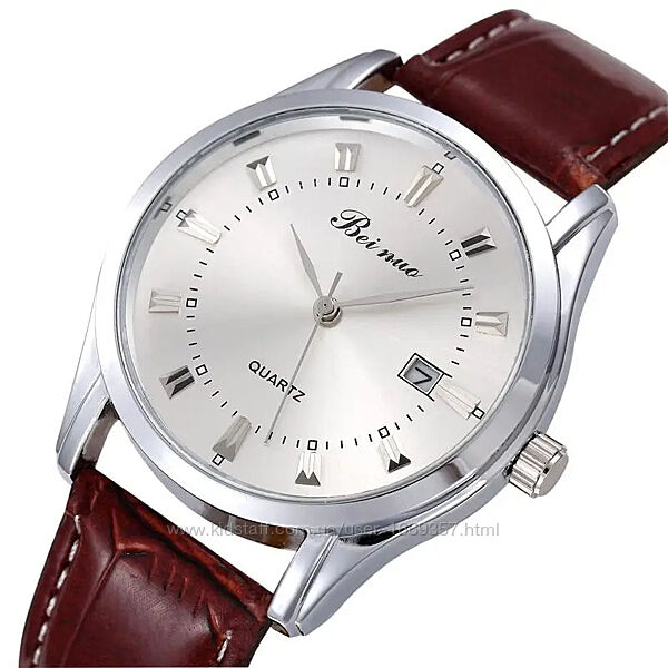  Мужские наручные часы с коричневым ремешком код 301