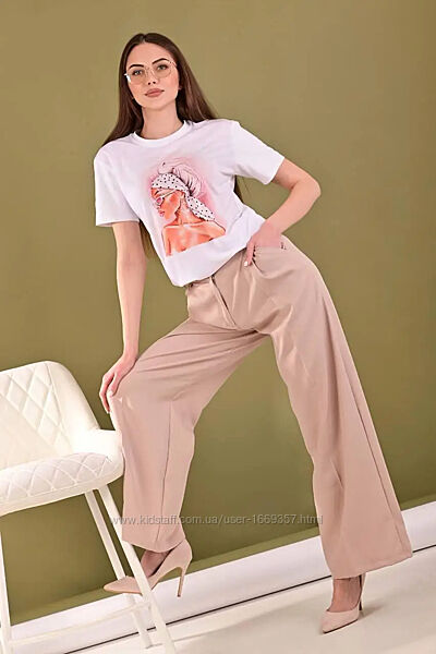  Футболка женская белая п748