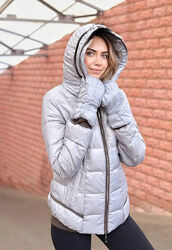  Куртка женская зимняя серая код п759