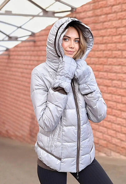 Куртка женская зимняя серая код п759
