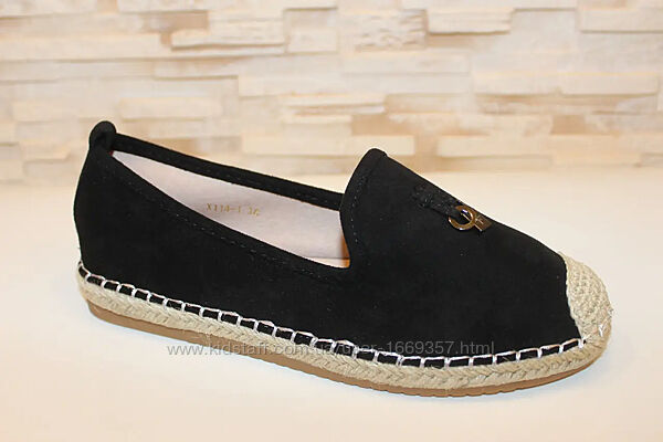 Слипоны женские черные т1729