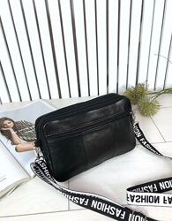 Женская сумка клатч черная натуральная кожа код 22-212