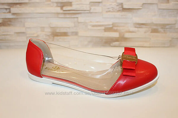 Балетки женские красные т1741