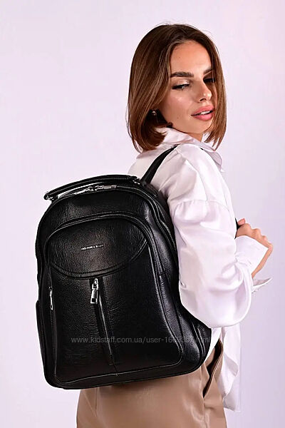  Рюкзак женский черный код 7-9016