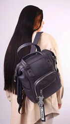  Рюкзак женский серый код 7-9105