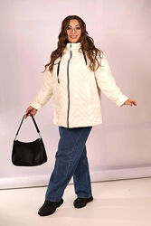  Куртка женская демисезонная молочная код п796