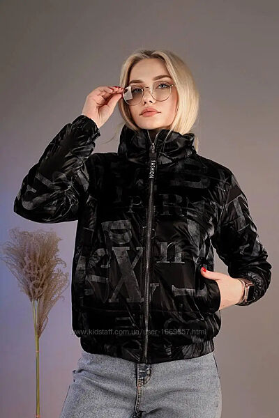 Куртка женская демисезонная черная код п803
