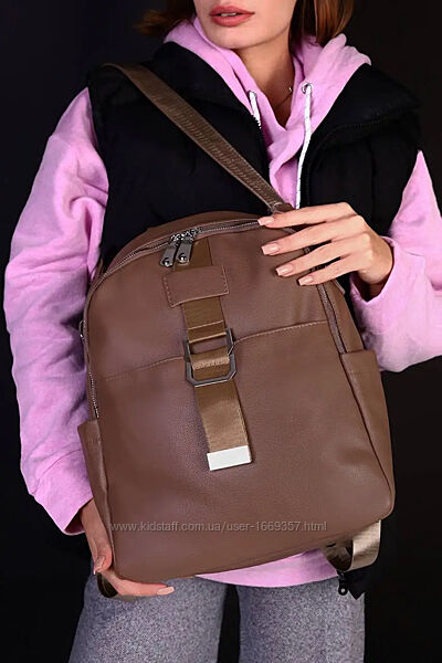 Рюкзак женский темно-бежевый код 7-365210