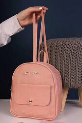  Женский мини-рюкзак розовый код 7-40110