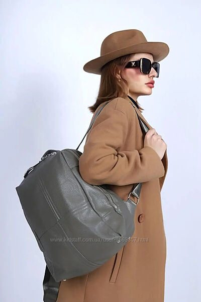 Рюкзак женский серый код 7-7063