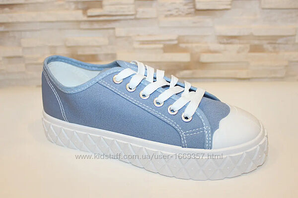 Кеды женские голубые т1756