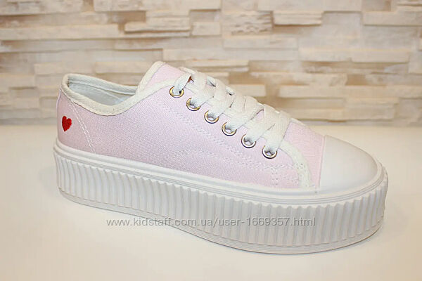 Кеды женские розовые т1805