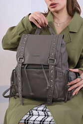  Рюкзак женский серый код 7-0082