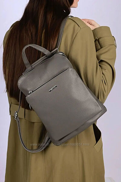  Рюкзак женский серый код 7-0127