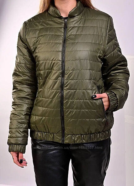  Куртка женская демисезонная зеленая код п517